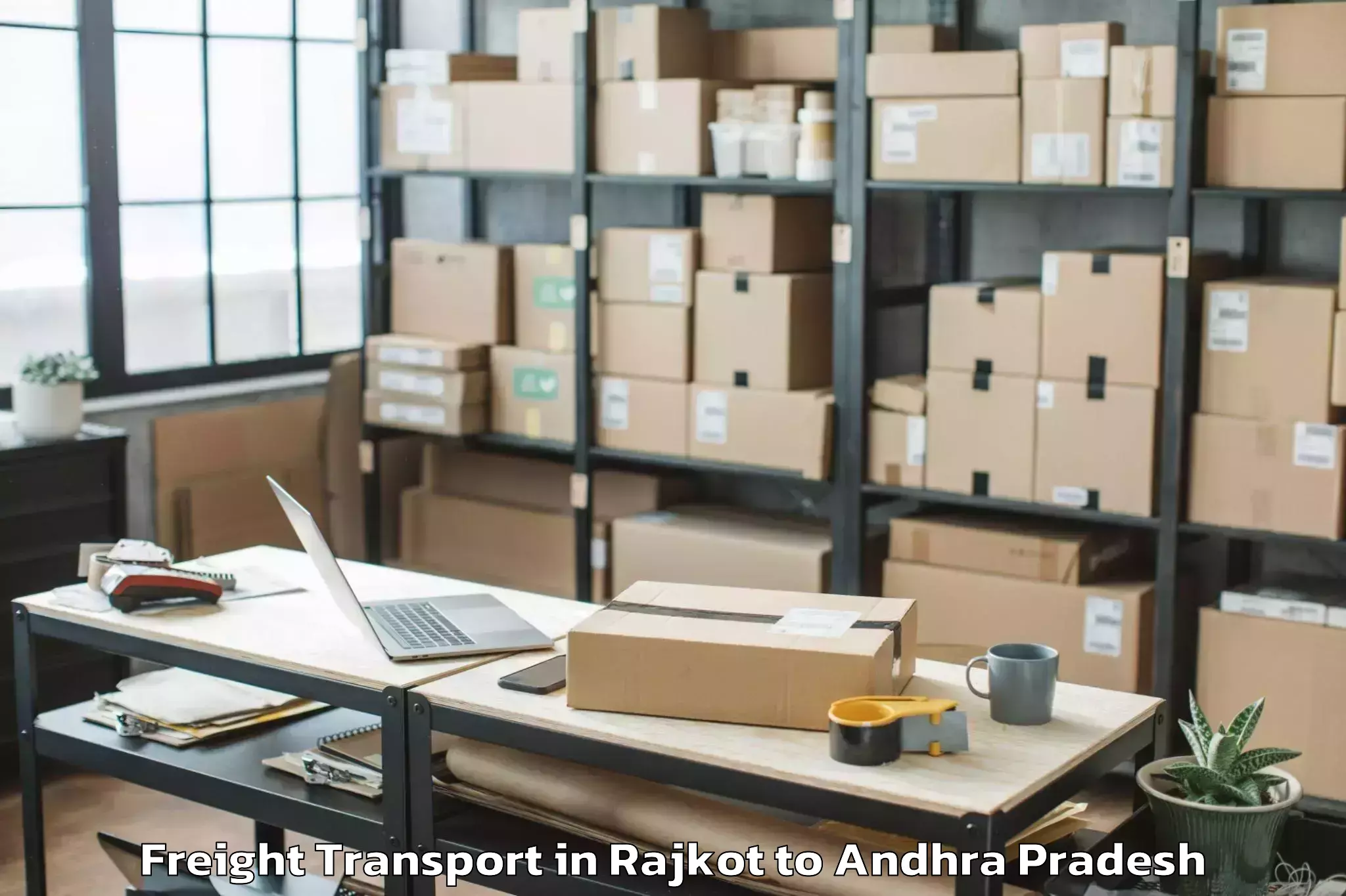 Easy Rajkot to Muthukur Freight Transport Booking